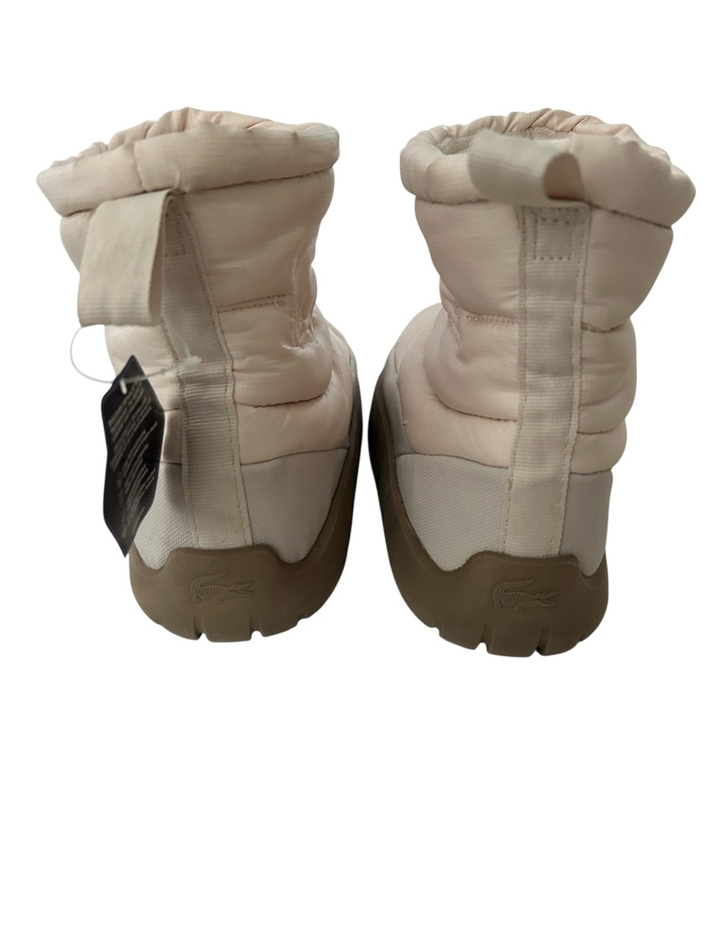 Lacoste Women's Serve Slipper Mid Bootie OFF WHT/LT BRW, size 8, NWT No box - Picture 7 of 12
